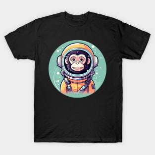 Monkey Ape Astronaut Illustration T-Shirt